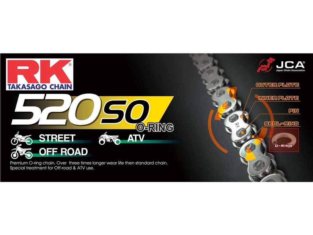 Rk-Kette 520so 114 n grau grau offen