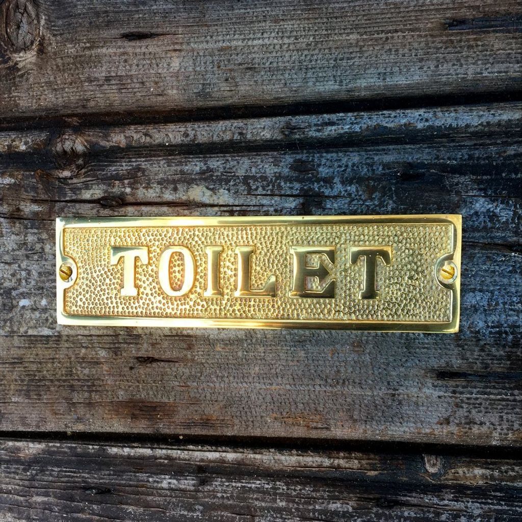 Messing Schild WC Tür Kunden Toilette - Toilette Gäste WC Schilder,