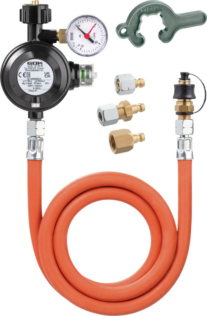 GOK Regler-Schlauch-Set mit Manometer EN61-DS 1,5 kg/h 50 Produktbild 