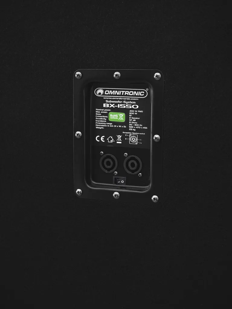 Caisson de Basses Omnitronic BX-1550 Subwoofer 800W pour Sonorisation - 3