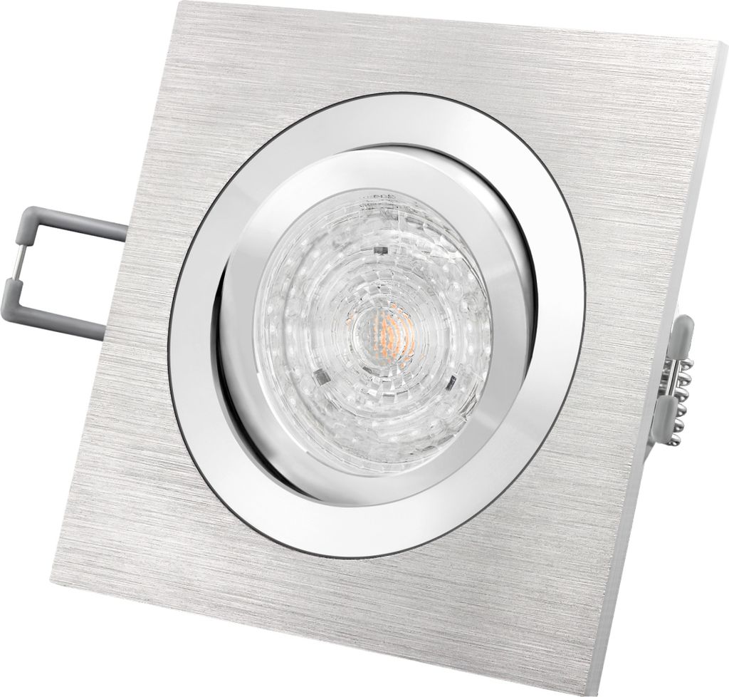 QF-2 Alu LED-Einbaustrahler schwenkbar, 4,9W LED neutral weiß DIMMBAR, GU10 230V MASTER LEDspot MV von PHILIPS