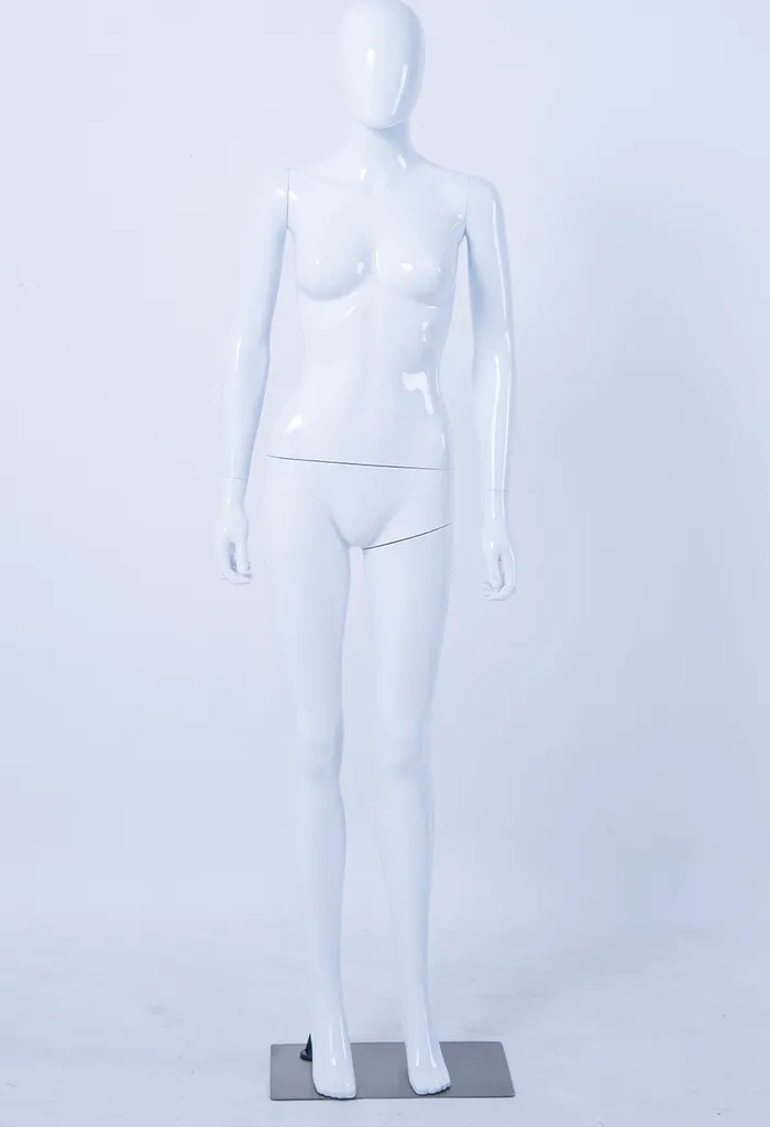 Mannequin femme blanc brillant DF5-B chic et moderne pour vitrine