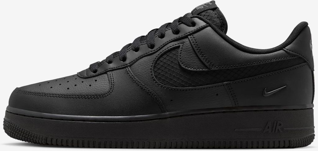Nike Air Force 1 Low SE "Triple Black Ripstop" Schwarz, Größe: 42