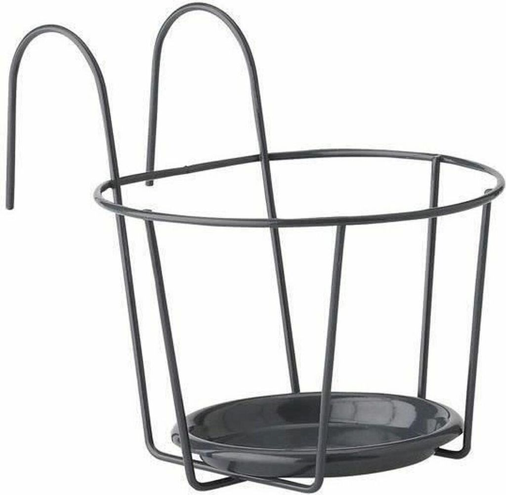 Balkon-Topflappen – GARDEN ID – 21 cm Anthrazit – optimale Größe – elegantes Design – sicherer Halt