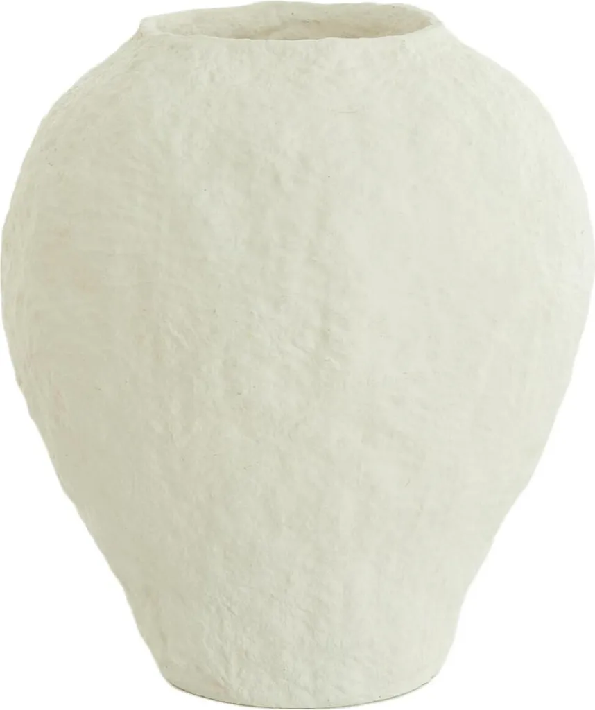 Habillez vos angles avec ce Grand Vase Crème Mat Pantoja 50cm Design