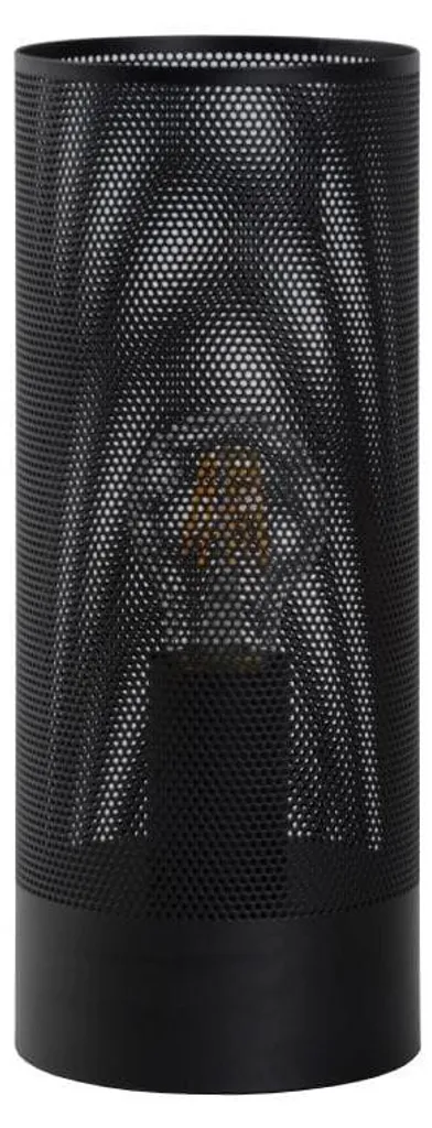 Petite Lampe de Table Noire BELI Ø 12 cm - Éclairage d'Appoint Chic E27