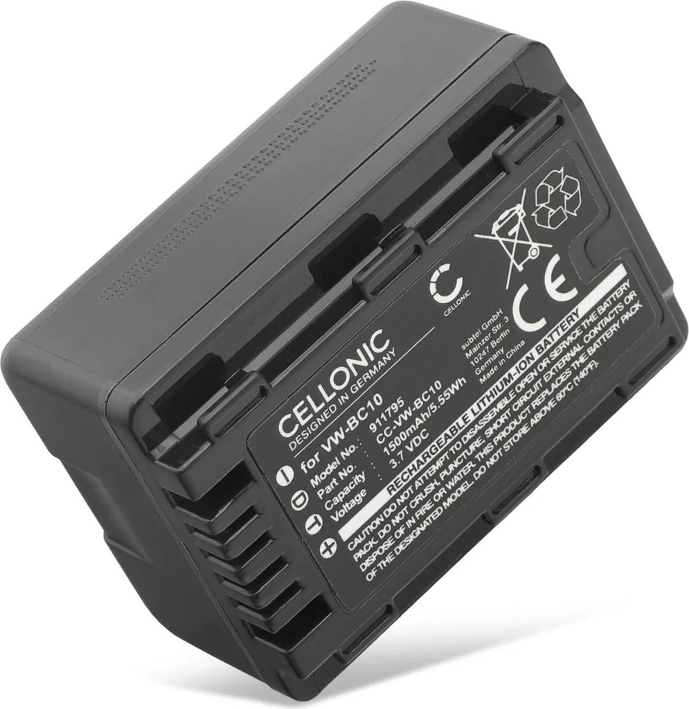 Batteria di Ricambio per Panasonic HC-VX870 e SDR-S50 - CELLONIC