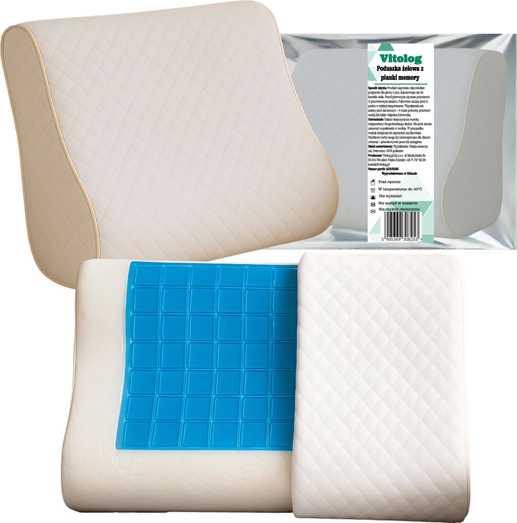 Ergonomisch Memory Foam Kopfkissen für Seiten Rücken Produktbild 