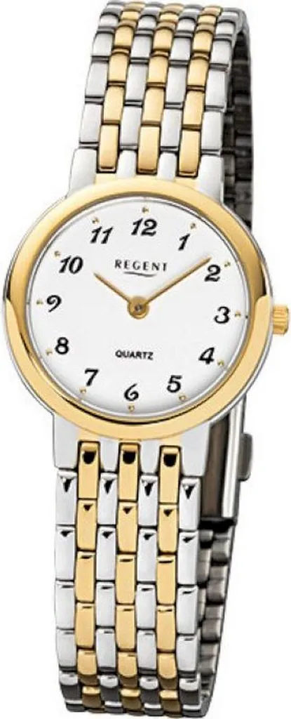 Regent Montre Femme F-1048 - Montre Classique avec Bracelet en Cuir Noir