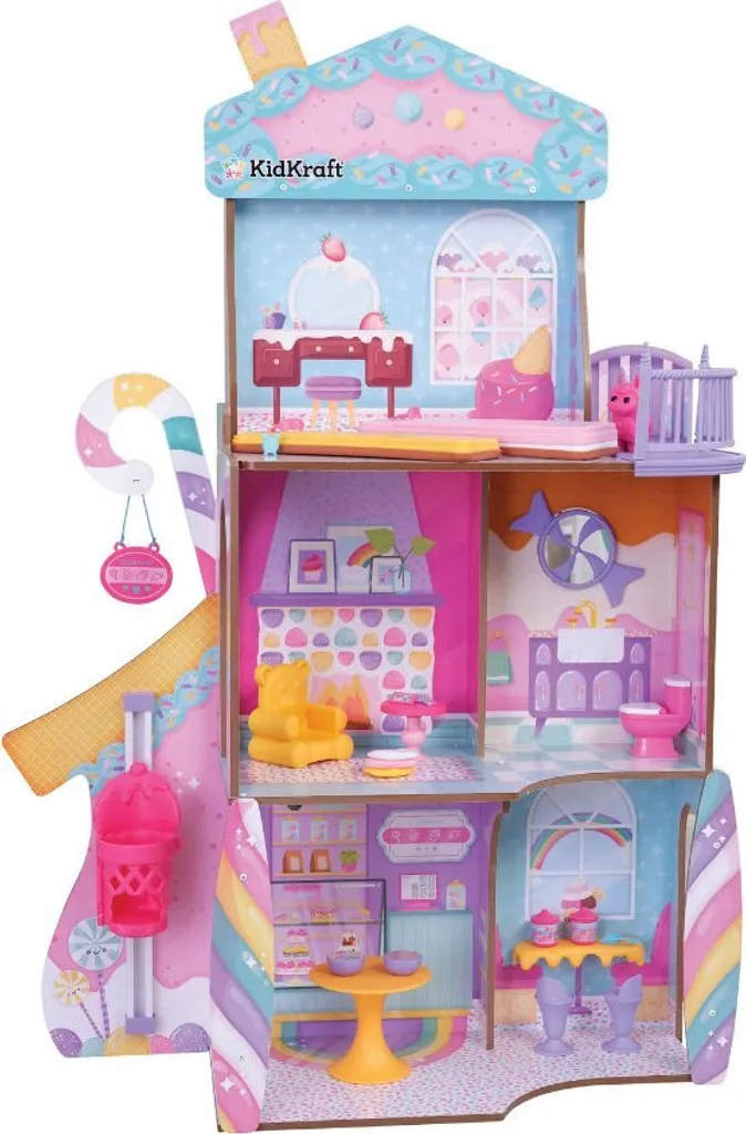 Maison de poupée Candy Castle KidKraft avec mobilier et trois étages