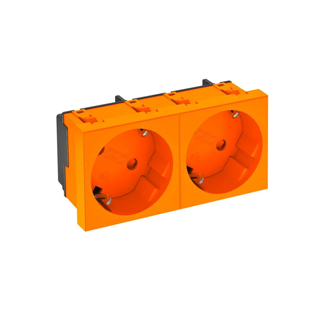 Prise OBO BETTERMANN STD-D3S ROR2 33° avec 2 contacts de protection 6120105