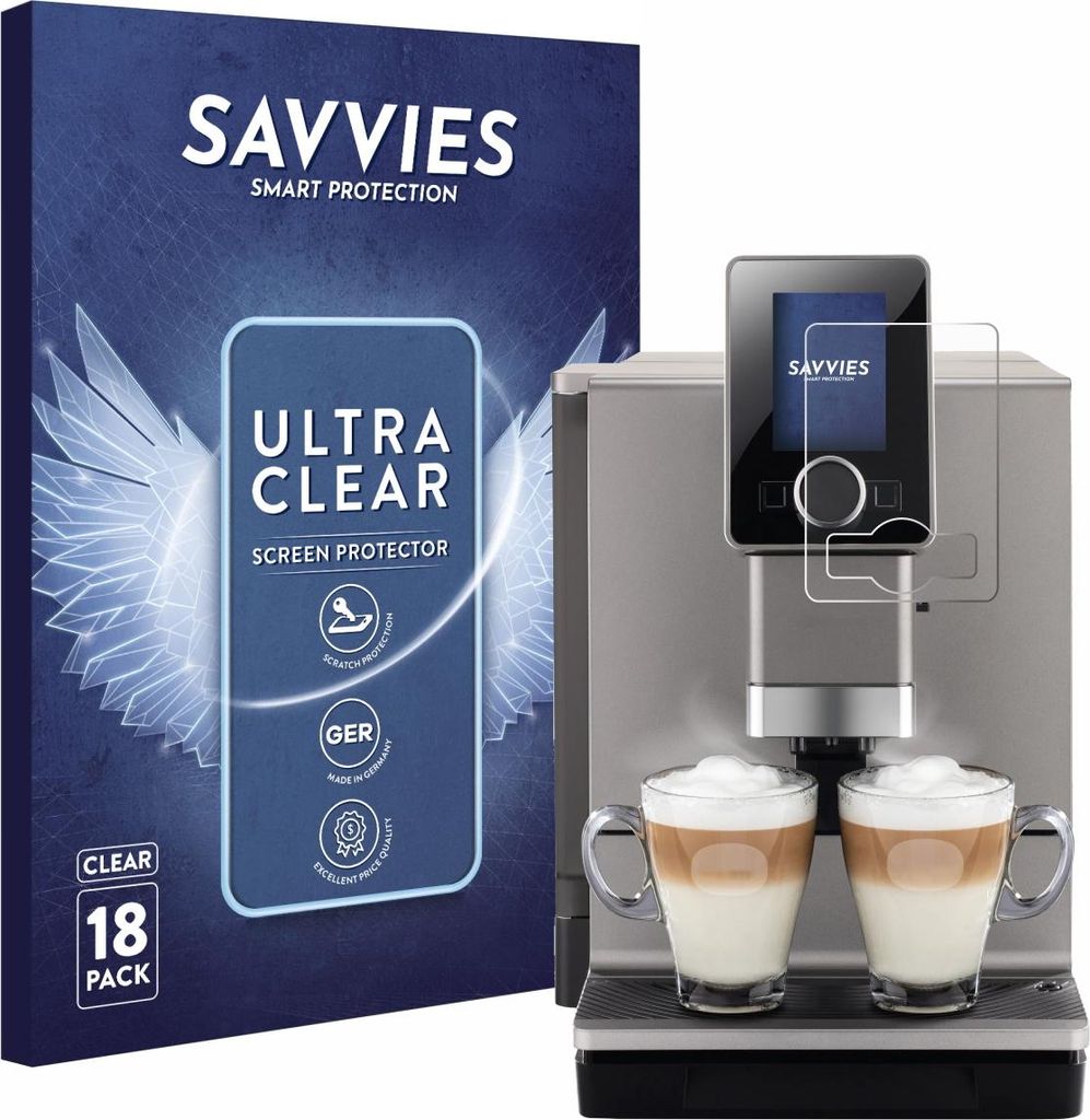 18x Für Nivona NICR 930 CafeRomatica Schutzfolie Savvies Displayschutz Display Schutz Folie Klar Transparent