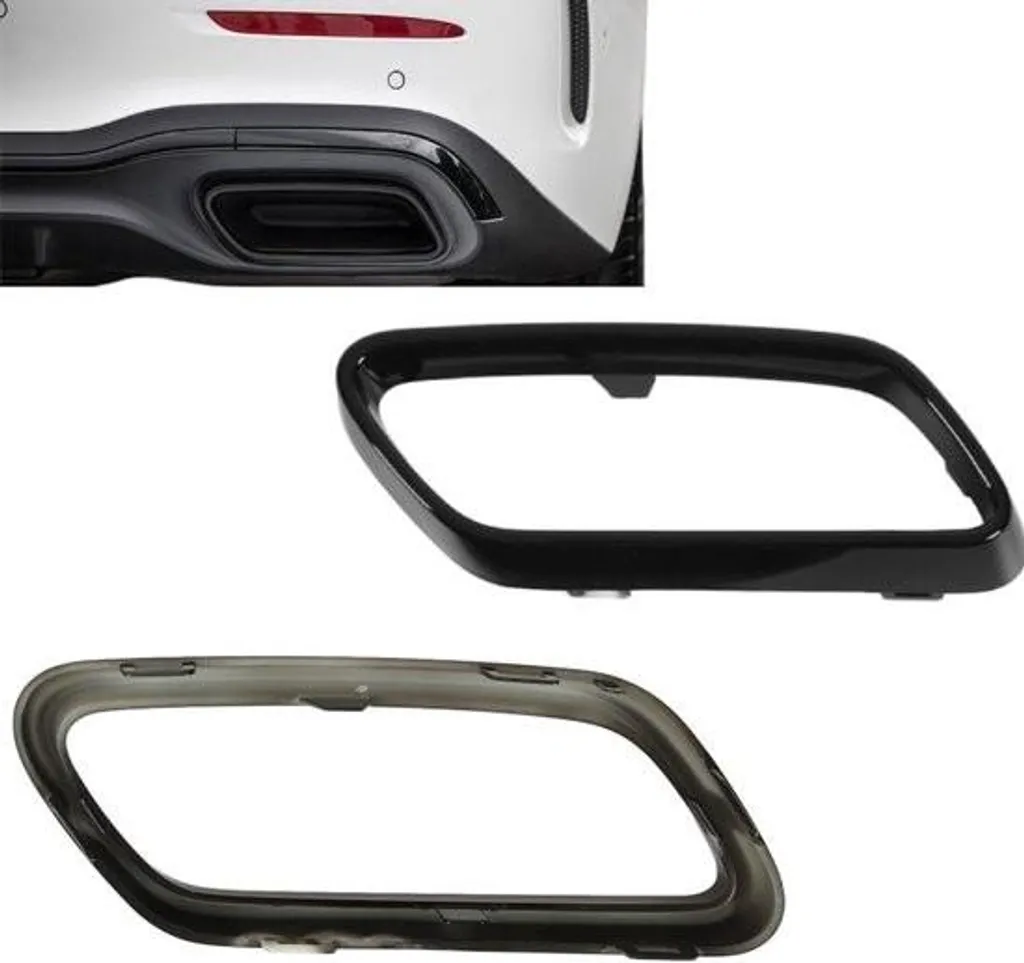 Enjoliveur échappement Mercedes W206 Noir Brillant - Design Réfléchissant