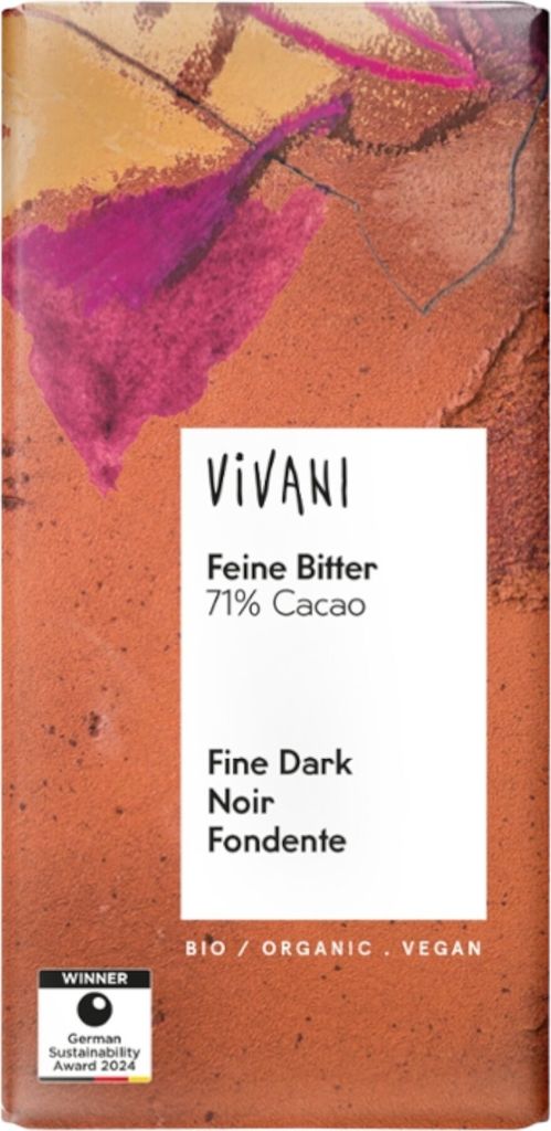 -Zartbitterschokolade 71 % 100 g – VIVANI Produktbild 