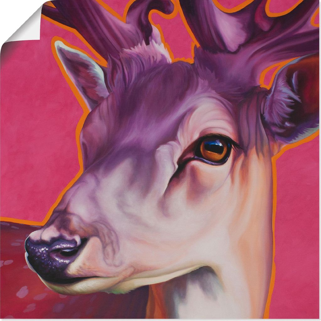 ARTland Poster Felix pink Größe: 40x40 cm