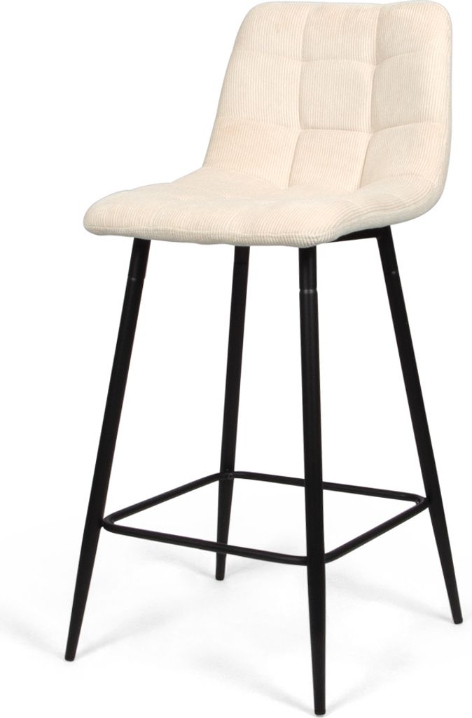 Milton & Oldbrook Cordstoff Niedrige Barhocker Berlin Beige