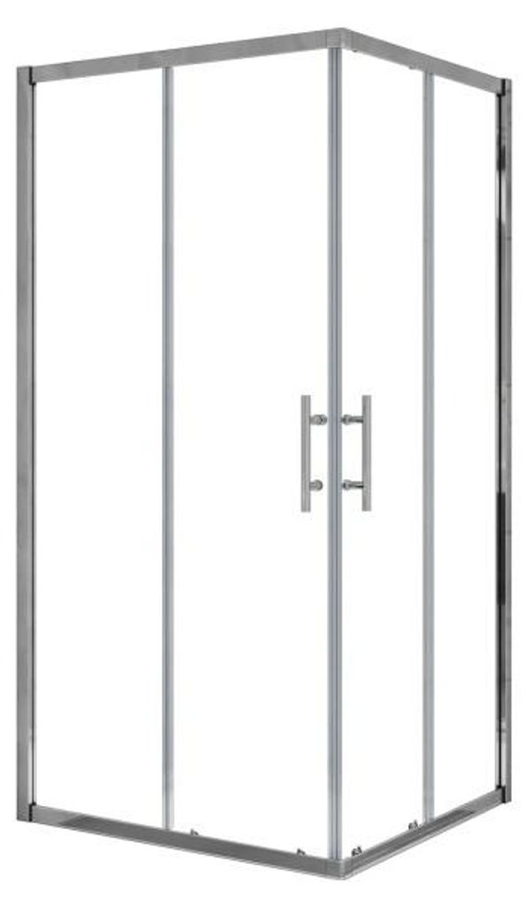 AICA 90x70x185cm 6mm ESG-glas Eckeinstieg Schiebetür Produktbild 