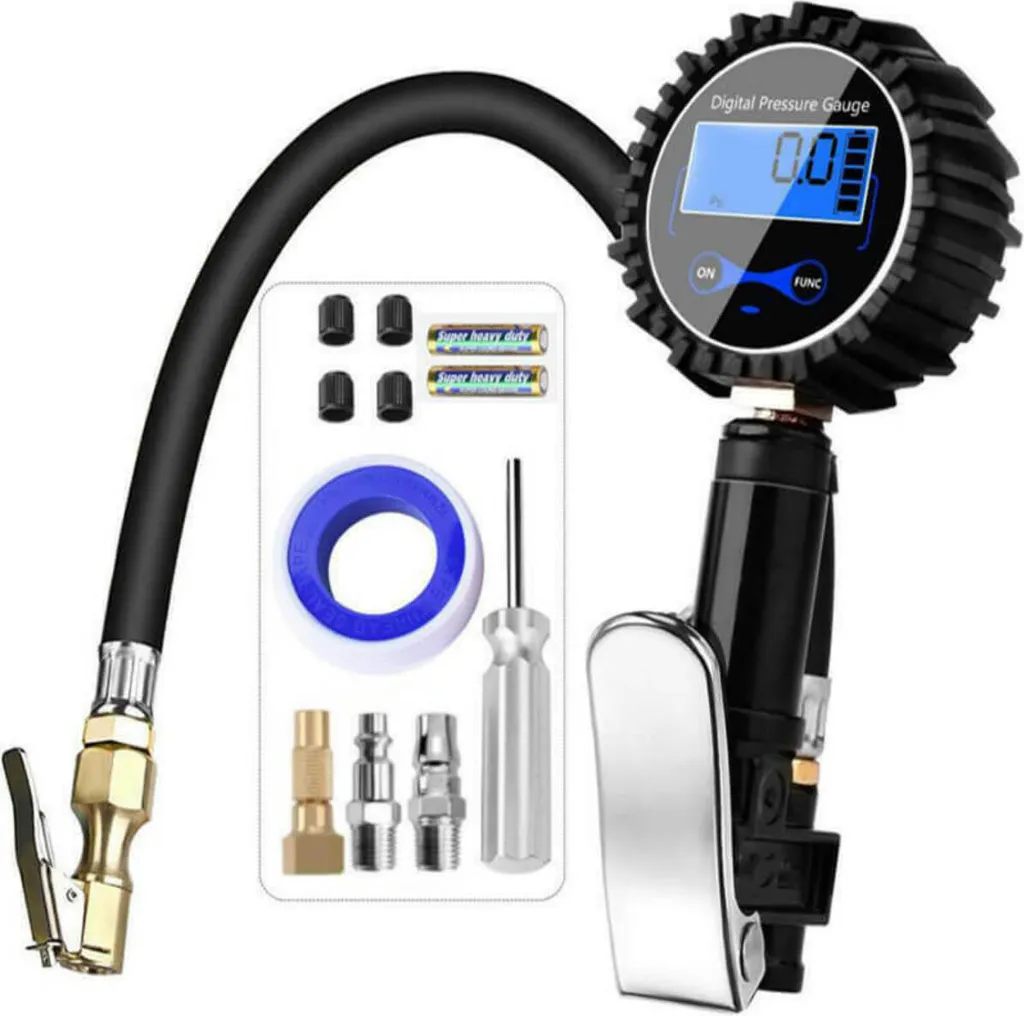 Manometro Digitale 200 PSI Precisione LCD - Gonfiatore Pneumatici Pro