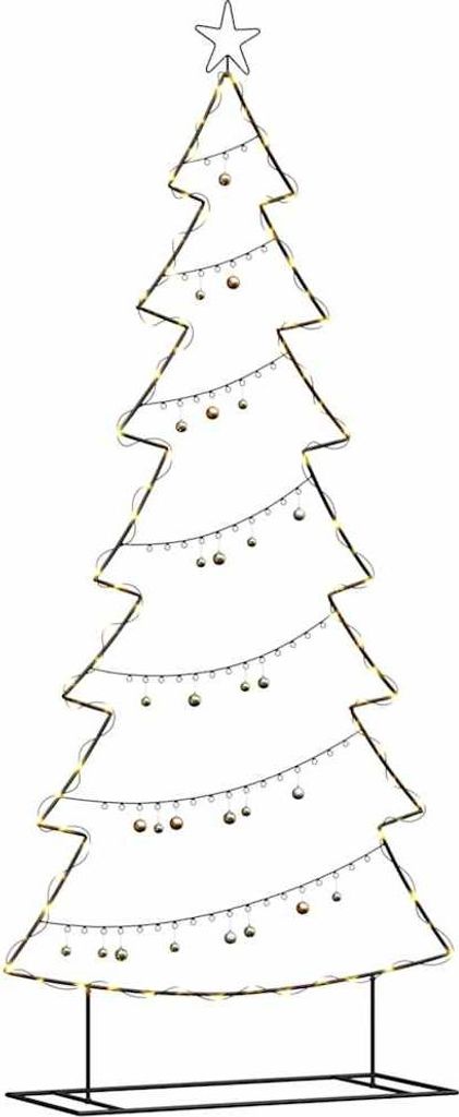 vidaXL Albero di Natale in metallo nero, 210 cm, acciaio Immagine del prodotto 