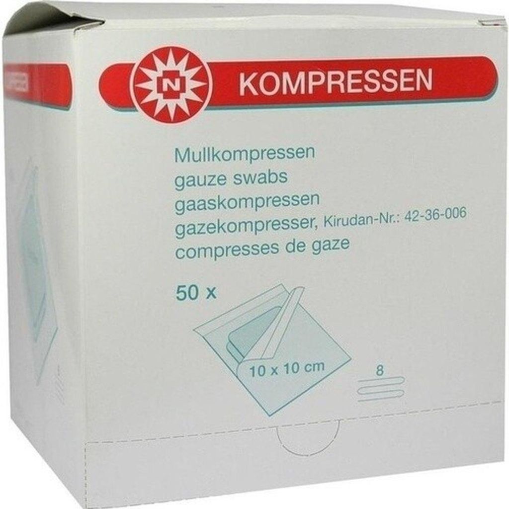 MULLKOMPRESSEN 10x10CM 8F STERIL, 50X2 St COM Image du produit 