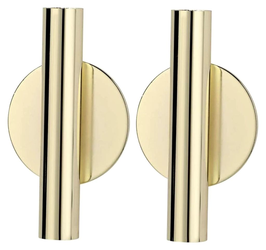 2 Stück Wandvasen aus Metall für getrocknete Blumen, hängend, für Zuhause und Büro (gold)