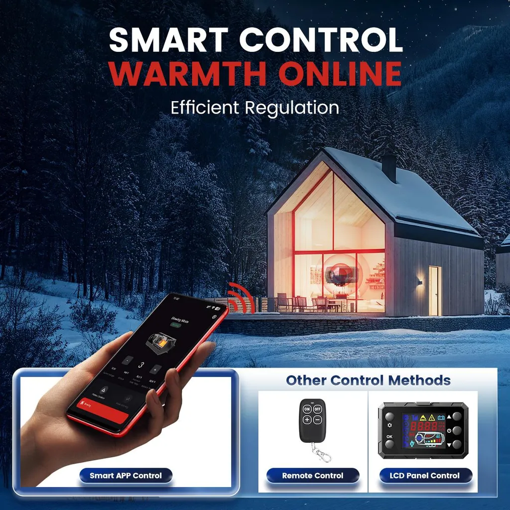 Chauffage diesel 5kW Bluetooth avec écran LCD et télécommande KROAK - 4
