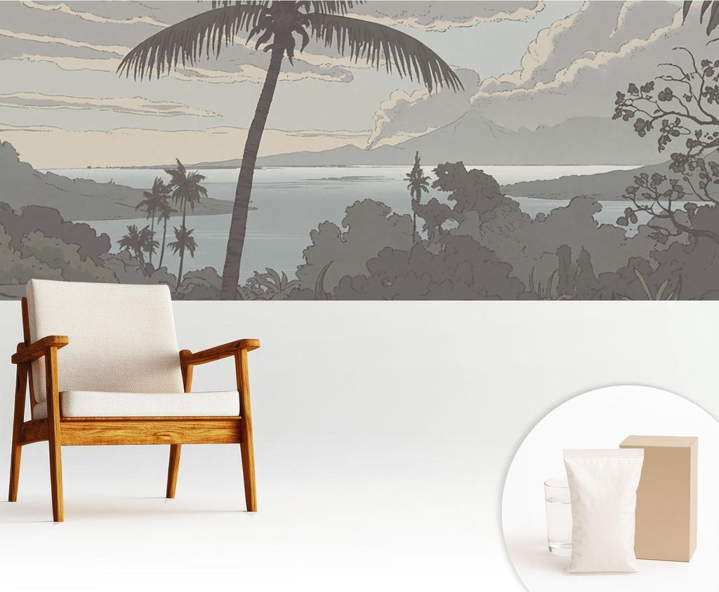 Fototapete - 250x104 cm - Tapete - Wandtapete - Wandbilder - Dekofolie - Tapete Folie - Wand - Dekoration - Wohnzimmer - Exotische Landschaft