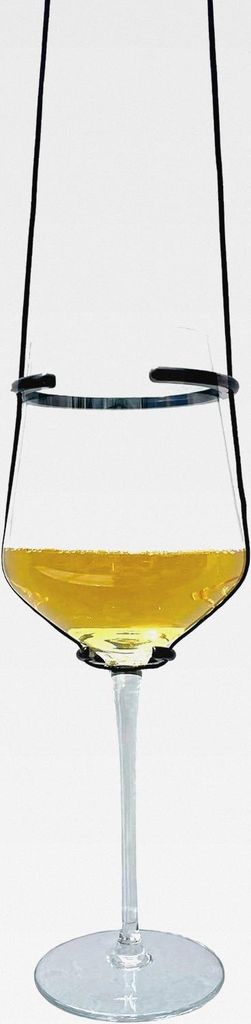 Getränkehalter »Steward« Schwarz | Getränkehalter zum Umhängen für Weinglas, Bierflasche, Becher, Flasche für Unterwegs, Partys oder Festivals