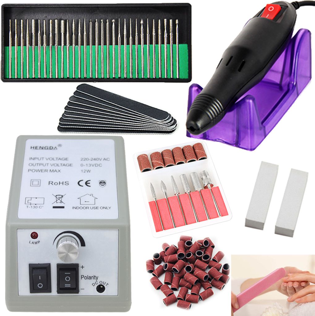 Yakimz Nagelfräser Maniküre Pediküre SET Nagel Design Nagelstudio Nail Art Grau