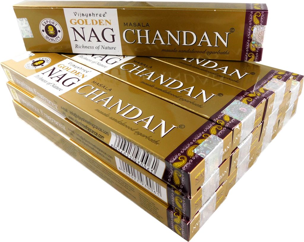 Räucherstäbchen Golden Nag Chandan -- 15 g Produktbild 