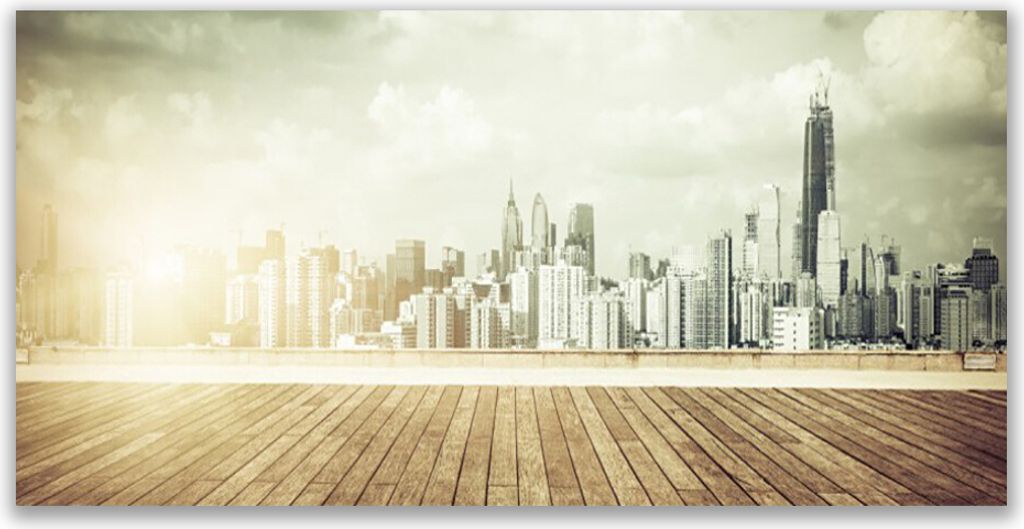 Tulup Leinwand-Bilder 140x70 Wandbild Canvas Kunstdruck Stadt Gebäude