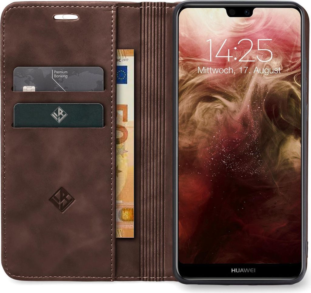 Handy Hülle für Huawei P20 Lite Klapphülle Bookcase Flip Produktbild 2