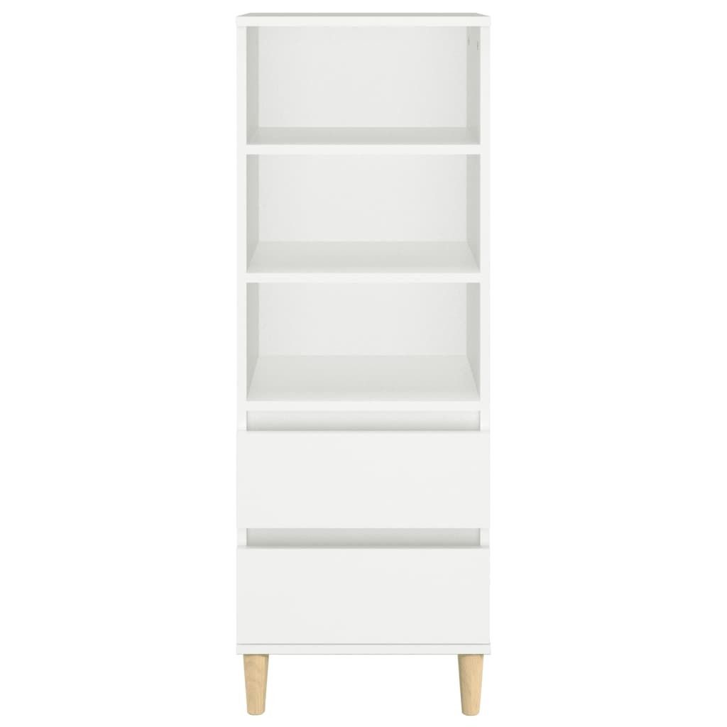 vidaXL Vysoká doska biela 40x36x110 cm Drevo Obrázok produktu 
