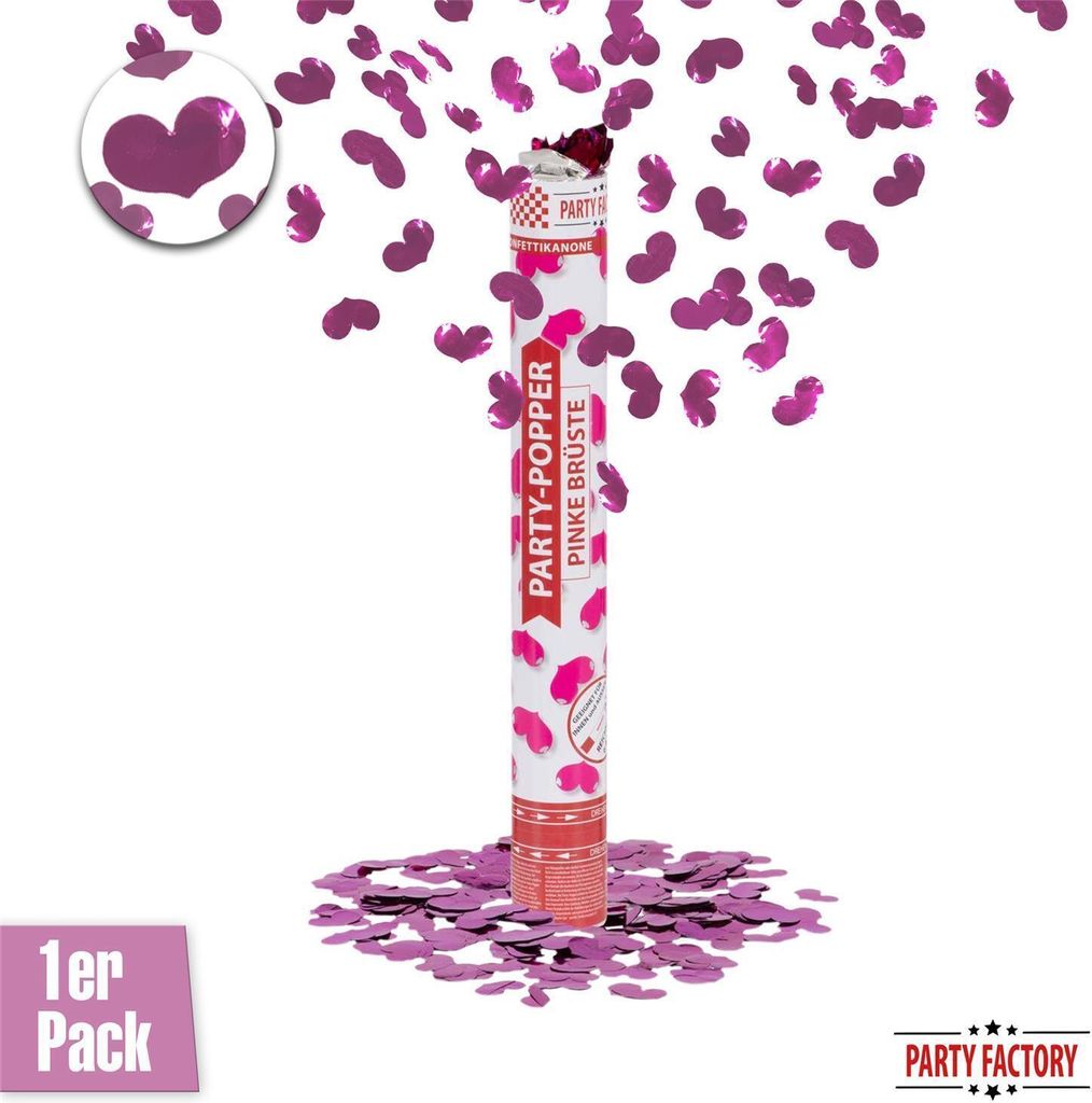 Party Popper 40cm Pinke Brüste, 5er Set Produktbild 