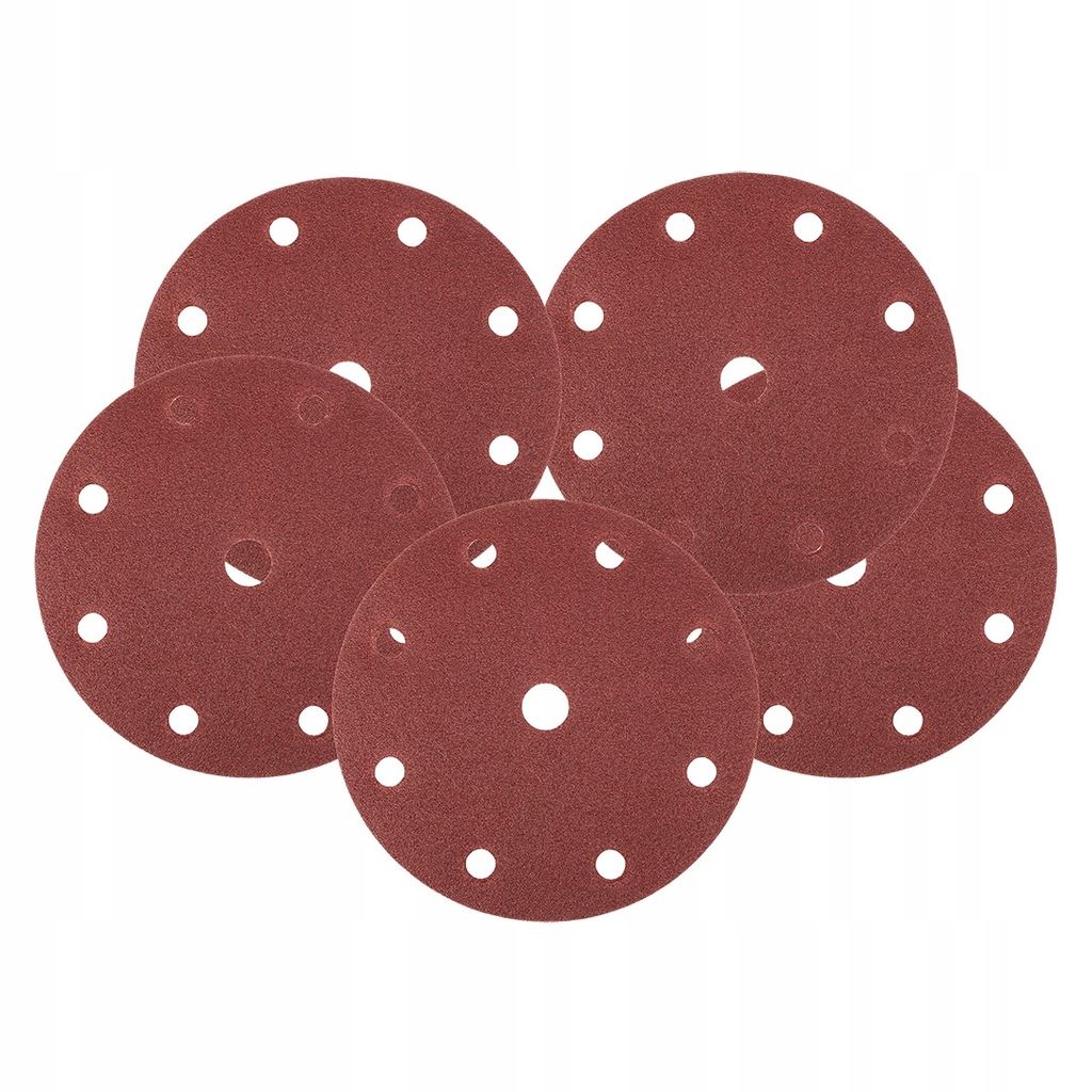 NEO TOOLS 5 Stück Schleifpapier 125mm Klett, Profi 125 Schleifscheiben Rund 9 Loch für Exzenterschleifer (Mit Körnung 40/60/80/100/120/180/240)