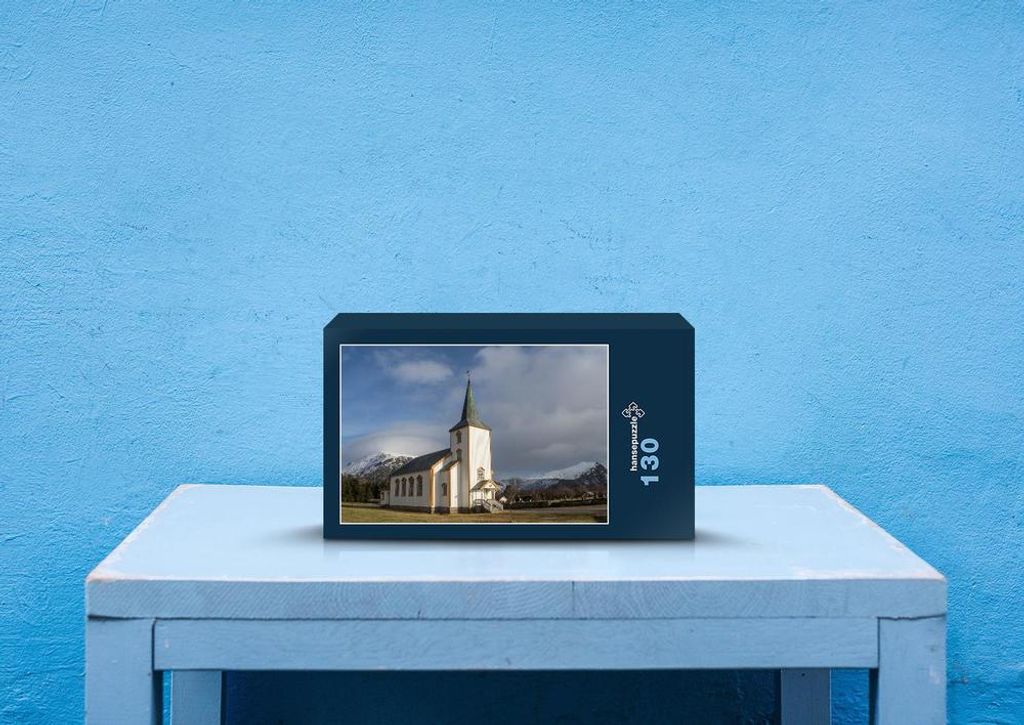 hansepuzzle 72698 - Kirche Puzzle, 130 Teile, Religion, 28,7 x 20,0cm mit hochwertiger Aufbewahrung, Kartonbox und wiederverschließbarem Beutel