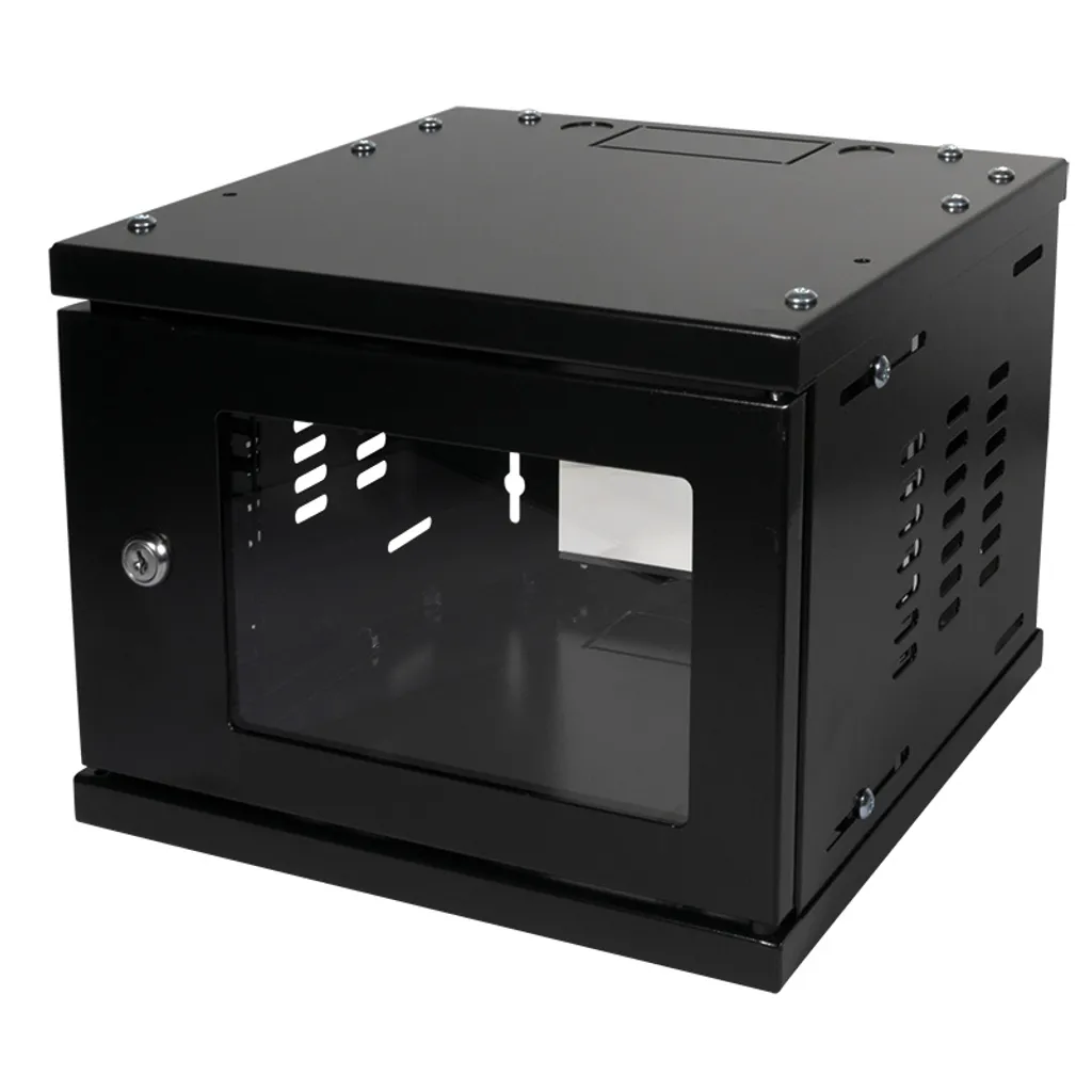 Armoire réseau 10" 4 UH noire LogiLink avec montage mural rapide