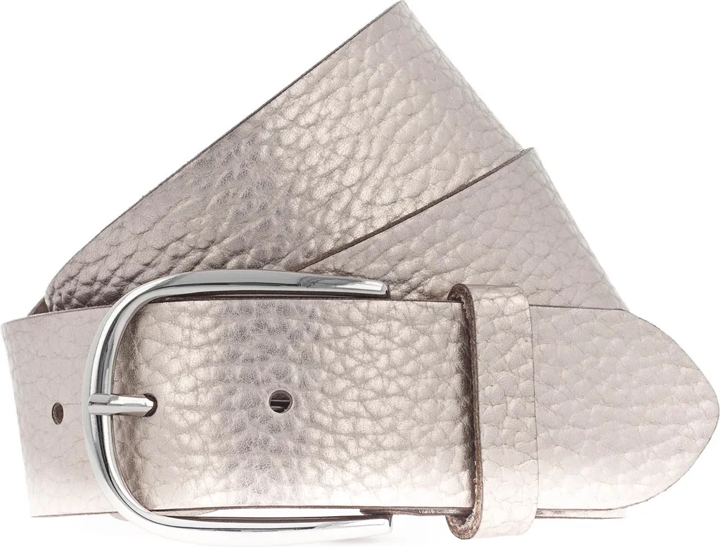 Cintura Vanzetti Pelle 40mm Metallic Beige Glitter Radiance W75