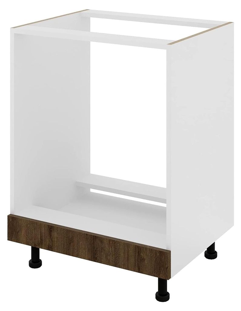 Backofenschrank Karo, Eiche dunkel/weiß, 60 x 50 x 80 cm