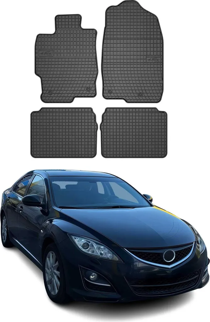 Tappetini Gomma Mazda 6 GH 2007-2012 Neri | Set 4 Pezzi Alta Qualità