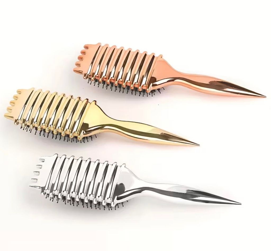 Stylingbürste Curly Hair Brush Gold Haarbürste, Locken Definieren, Entwirren,Hitzebeständig