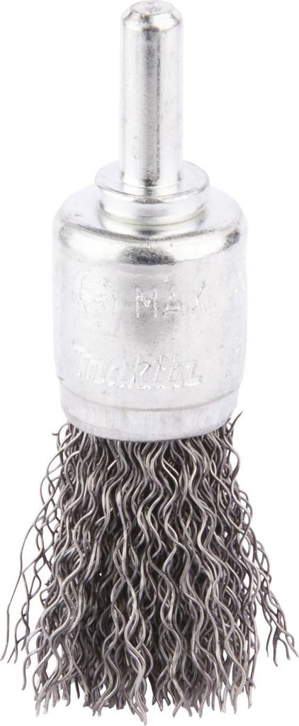 Makita Pinselbürste, 19 mm, gewellt, verzinkter Stahl, Rundschaft