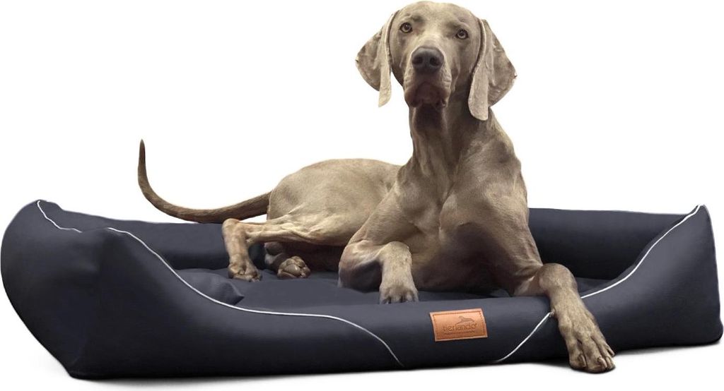 tierlando Orthopädisches Hundebett WILLIAM Easy-Clean | Luxus Hundesofa - Größe: 90x75cm | Farbe: 03 Schwarz
