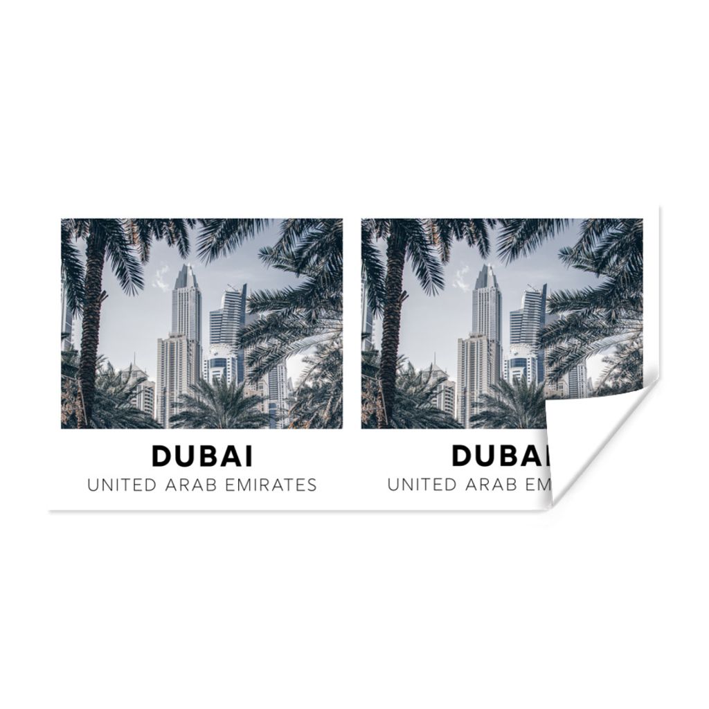 MuchoWow Poster Dubai - Blätter - Architektur 150x75 cm - ohne Rahmen