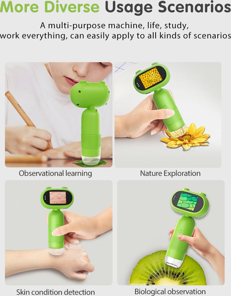 Ruční digitální mikroskop pro děti, zvětšení 500x/1000x, Obrázek produktu 7