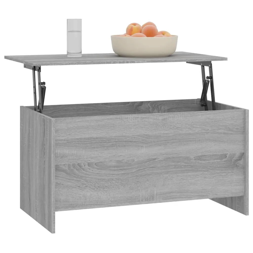 Table basse Gris Sonoma stable 102x55cm - Solution gain de place - 12