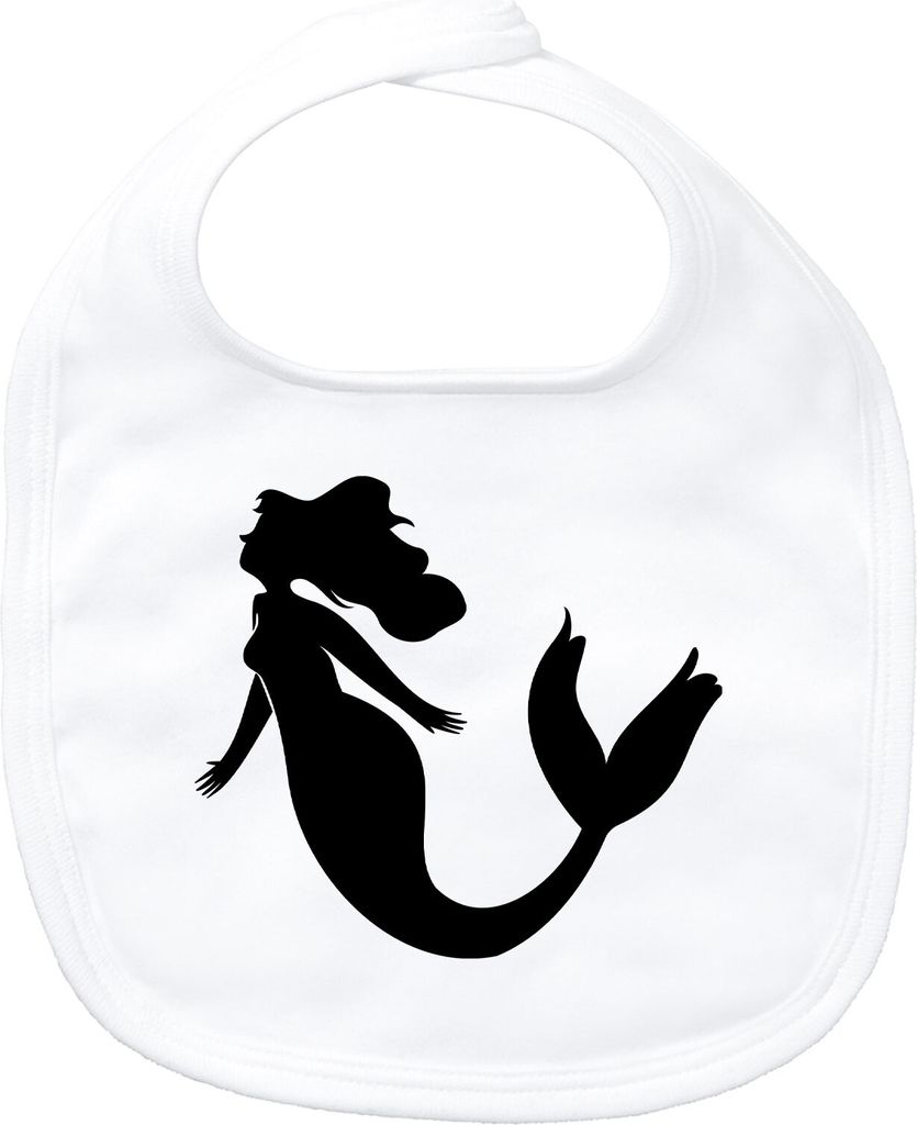 Huuraa Baby Lätzchen Meerjungfrau Silhouette Geschenk White Baumwolle Meerjungfrau Präsent