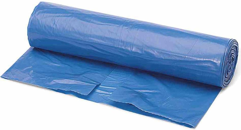 Siena Home 907-38710 Abfallsack 120L 70my 10St LDPE, blau, auf Rolle, blau (1 Stück)