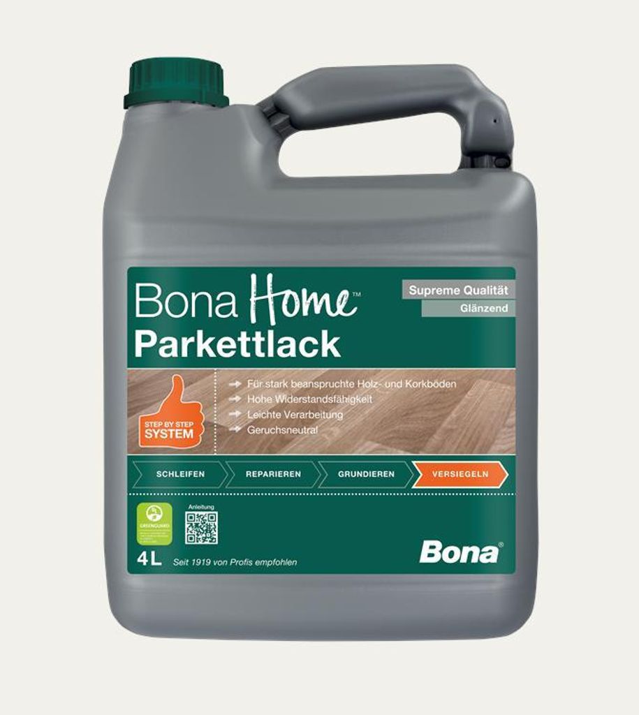 Bona Home Parkettlack Supreme Versiegelung glänzend 4 Liter Produktbild 