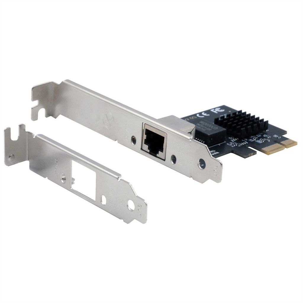 Exsys PCI Ethernet Karte 2.5Gigabit 1-Port inkl.LowProfileBügel Realtek - Netzwerkkarte - PCI-Express